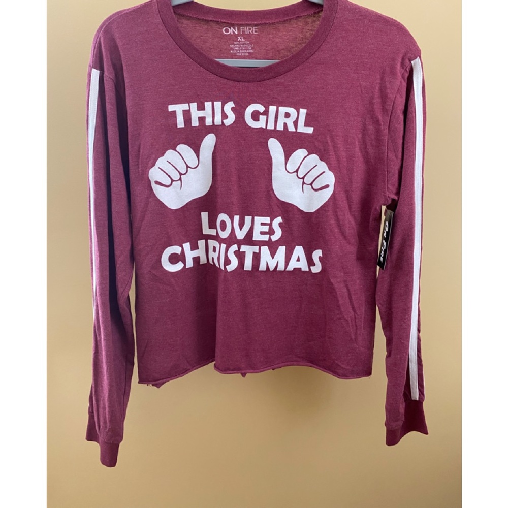 NEW Girls XL Christmas top (long sleeve)